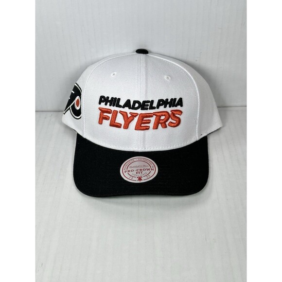 Mitchell Ness Philadelphia Flyers White/Black 2 Tone Adjustable Snapback Hat Cap - Picture 1 of 5
